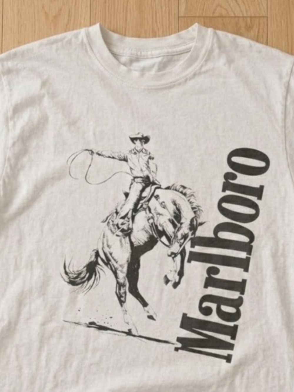 Gildan White Short Sleeve Tee with Black Mar Graphic